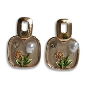 ZAYRAAJ Bloom Drop Earrings – Enamel Floral Danglers for Women & Girls