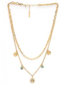 Scintillare By Sukkhi Stylish Stainless Steel Double Chain Necklace Jewellery for Women & Girls|Anti Tarnish Jewellery|Gifts for Wife Girlfriend Mother